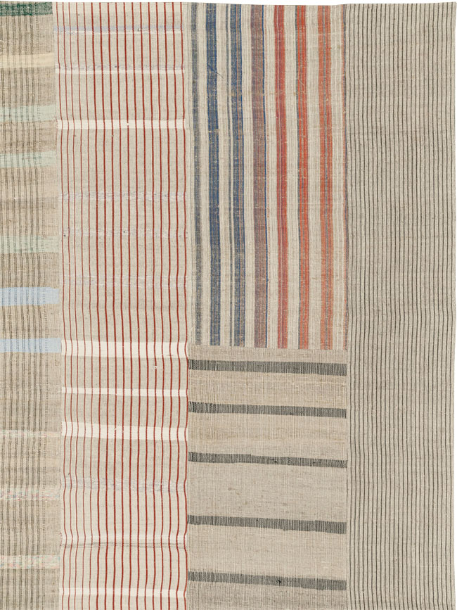 Vintage Turkish Flatweave Kilim Large Room Size Carpet, No.33591 - Gsblank