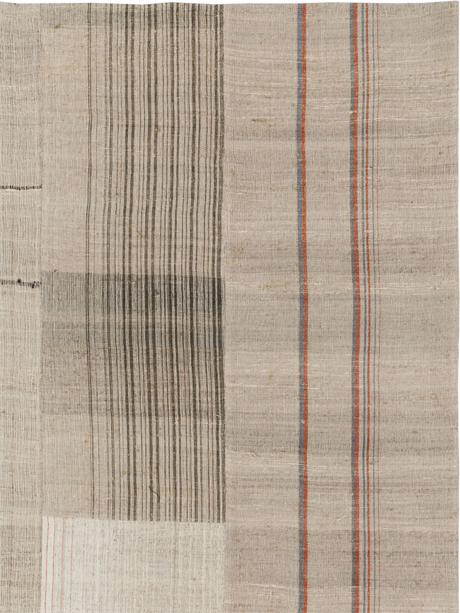 Vintage Turkish Flatweave Kilim Room Size Carpet, No.33592 - Gsblank