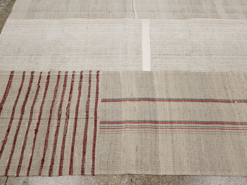 Vintage Turkish Flatweave Kilim Room Size Carpet, No.33592 - Gsblank
