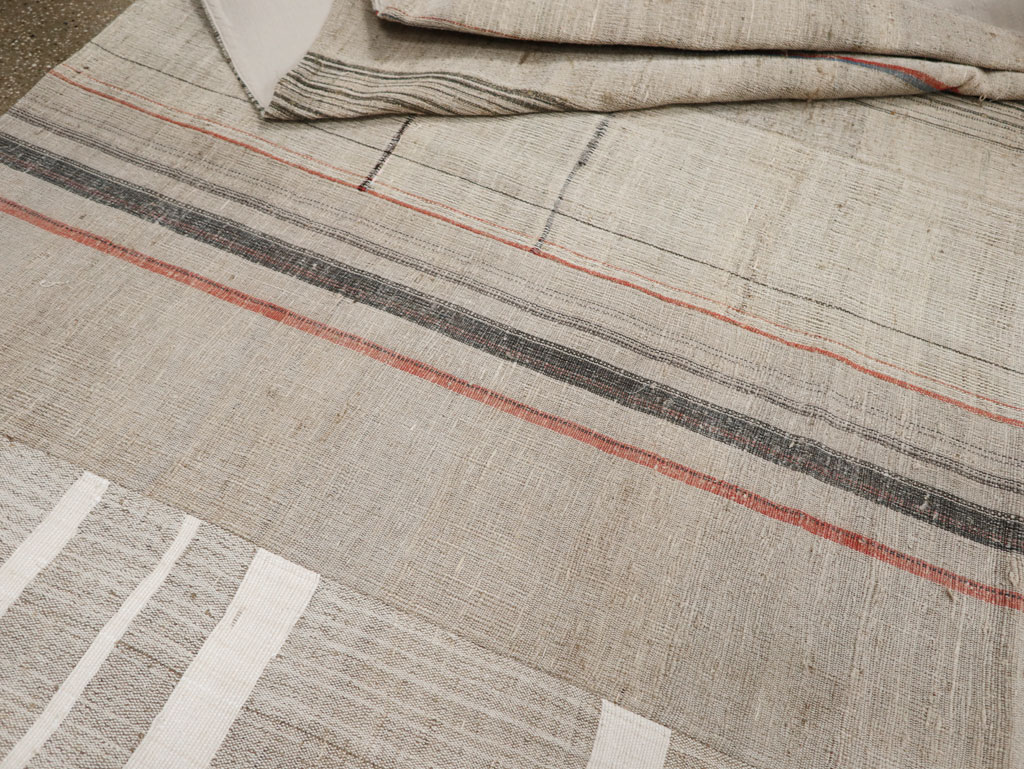 Vintage Turkish Flatweave Kilim Room Size Carpet, No.33592 - Gsblank