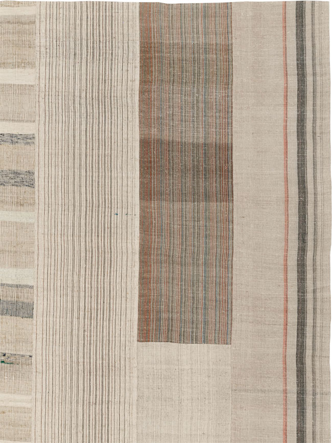 Vintage Turkish Flatweave Kilim Room Size Carpet, No.33593 - Gsblank