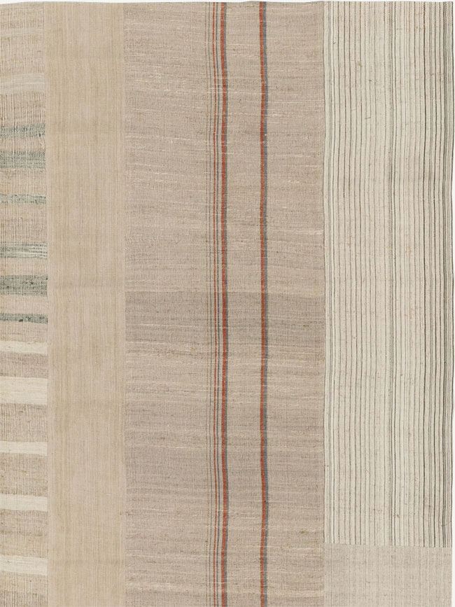 Vintage Turkish Flatweave Kilim Room Size Carpet, No.33593 - Gsblank