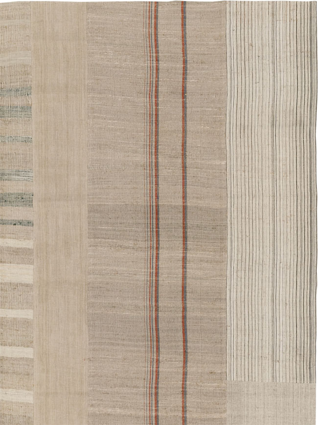 Vintage Turkish Flatweave Kilim Room Size Carpet, No.33593 - Gsblank