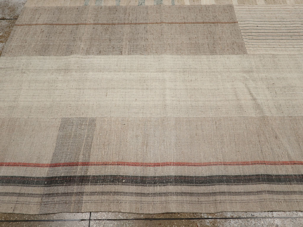 Vintage Turkish Flatweave Kilim Room Size Carpet, No.33593 - Gsblank