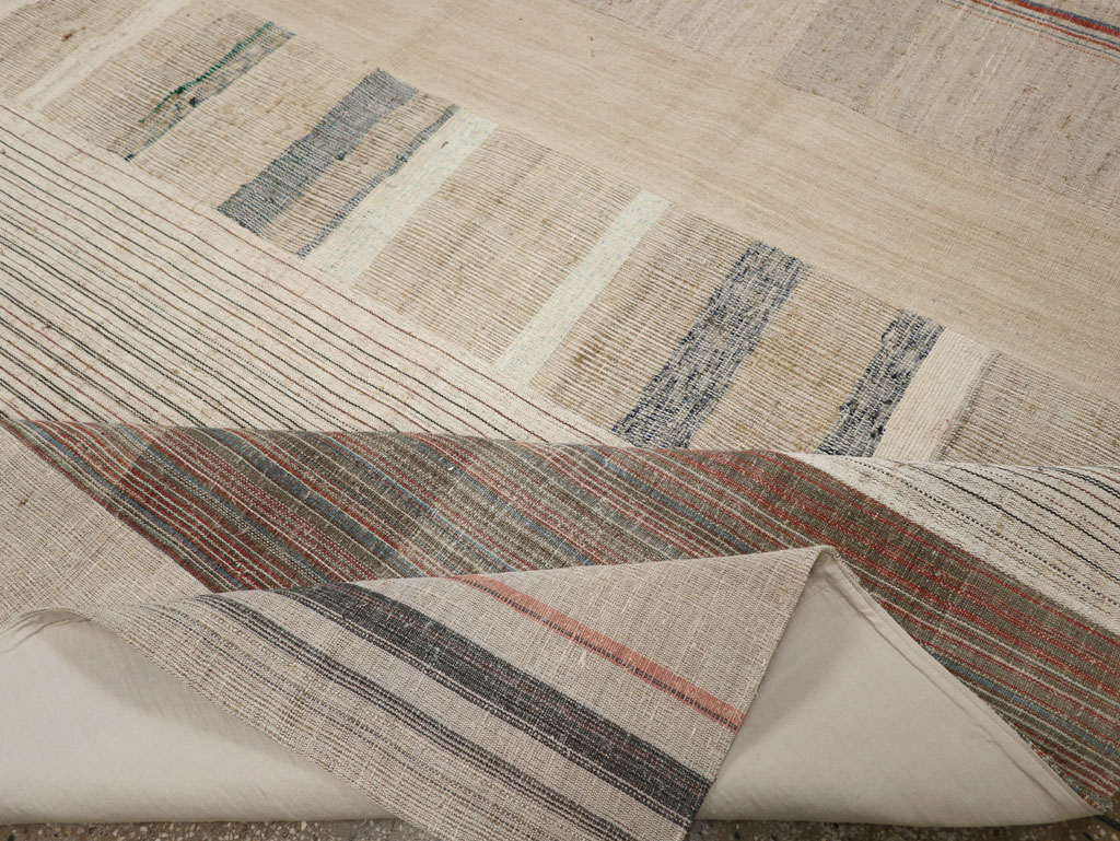 Vintage Turkish Flatweave Kilim Room Size Carpet, No.33593 - Gsblank