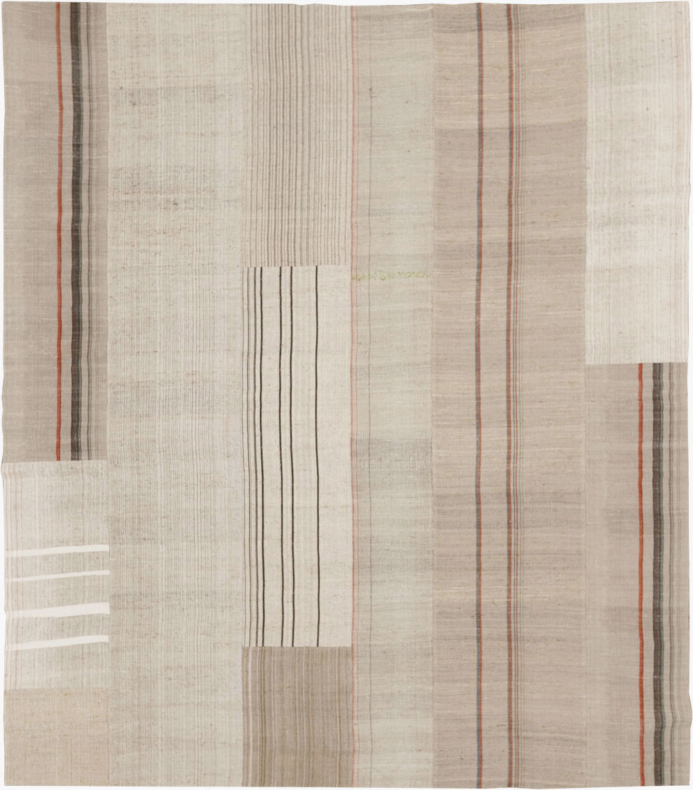 Vintage Turkish Flatweave Kilim Room Size Carpet, No.33594 - Gsblank