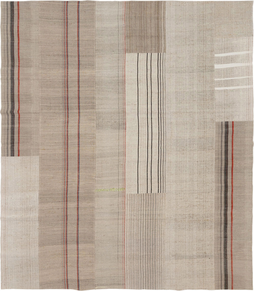 Vintage Turkish Flatweave Kilim Room Size Carpet, No.33594 - Gsblank