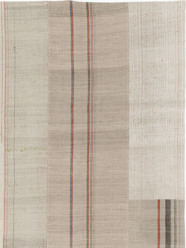 Vintage Turkish Flatweave Kilim Room Size Carpet, No.33594 - Gsblank