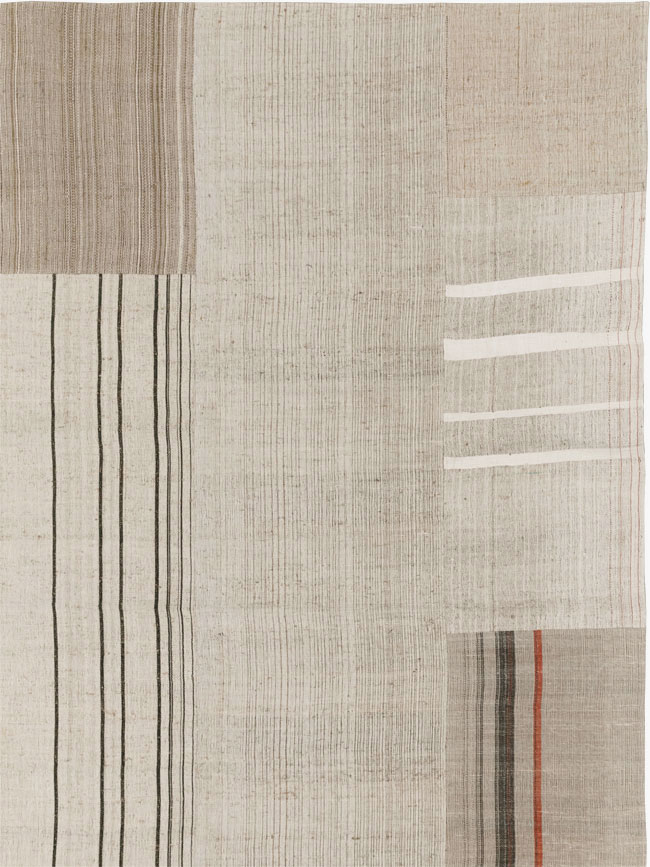 Vintage Turkish Flatweave Kilim Room Size Carpet, No.33594 - Gsblank