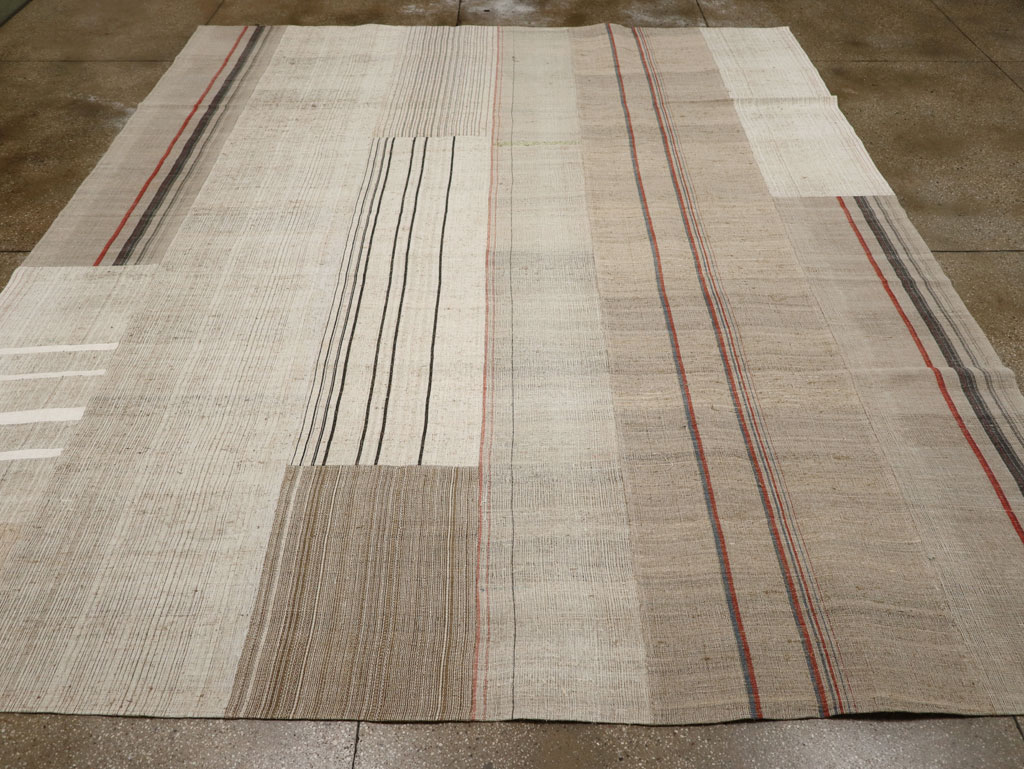 Vintage Turkish Flatweave Kilim Room Size Carpet, No.33594 - Gsblank