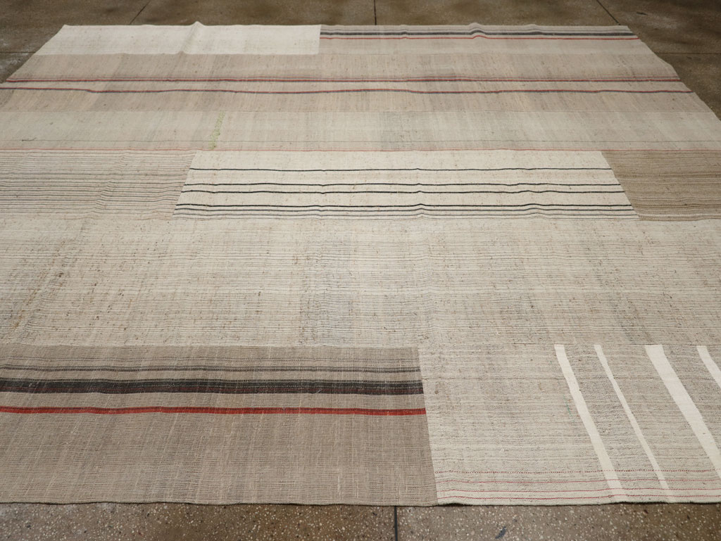 Vintage Turkish Flatweave Kilim Room Size Carpet, No.33594 - Gsblank