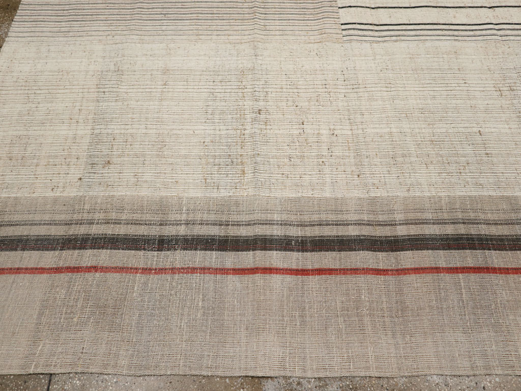 Vintage Turkish Flatweave Kilim Room Size Carpet, No.33594 - Gsblank