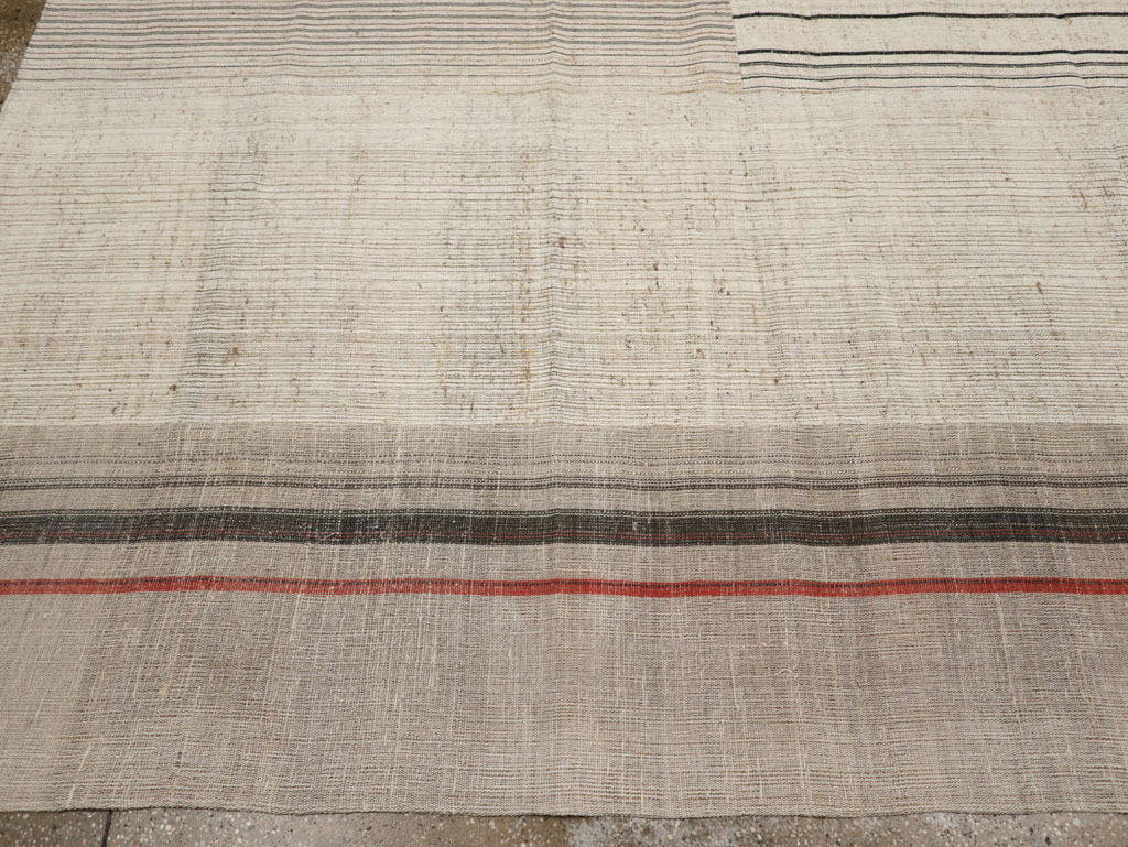 Vintage Turkish Flatweave Kilim Room Size Carpet, No.33594 - Gsblank