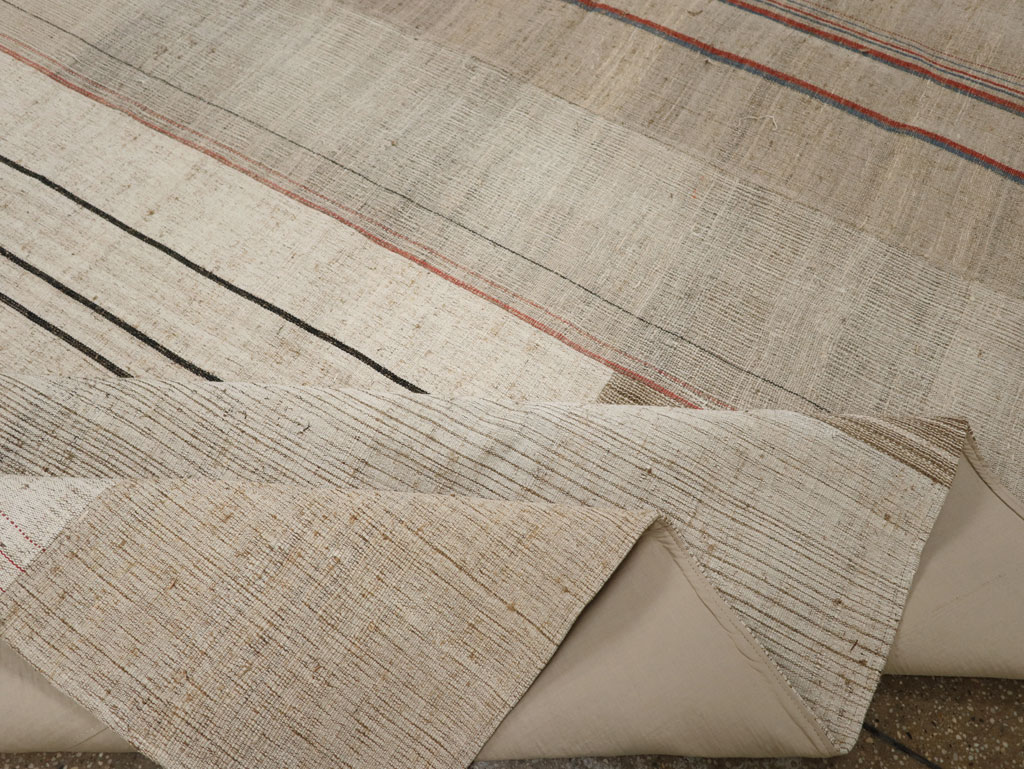 Vintage Turkish Flatweave Kilim Room Size Carpet, No.33594 - Gsblank