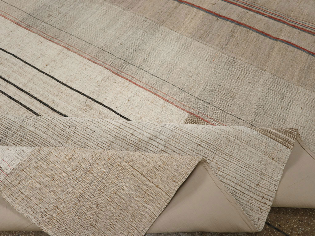 Vintage Turkish Flatweave Kilim Room Size Carpet, No.33594 - Gsblank