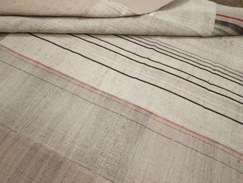 Vintage Turkish Flatweave Kilim Room Size Carpet, No.33594 - Gsblank