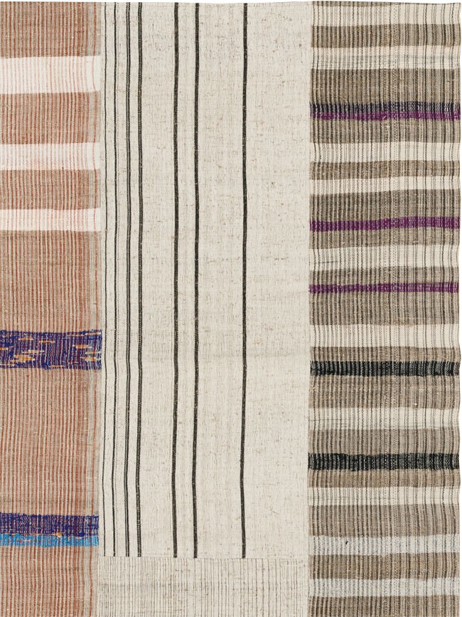 Vintage Turkish Flatweave Kilim Room Size Carpet, No.33595 - Gsblank