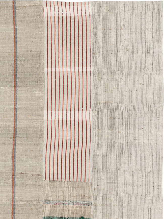 Vintage Turkish Flatweave Kilim Room Size Carpet, No.33595 - Gsblank