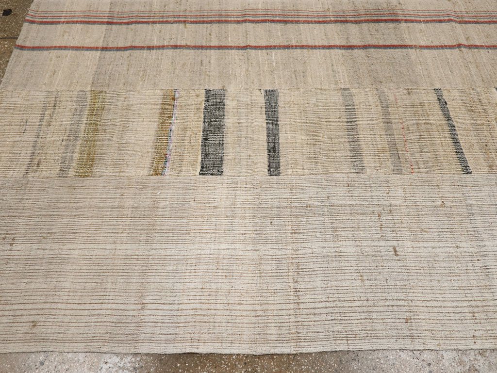 Vintage Turkish Flatweave Kilim Room Size Carpet, No.33595 - Gsblank