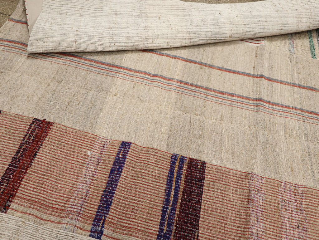 Vintage Turkish Flatweave Kilim Room Size Carpet, No.33595 - Gsblank