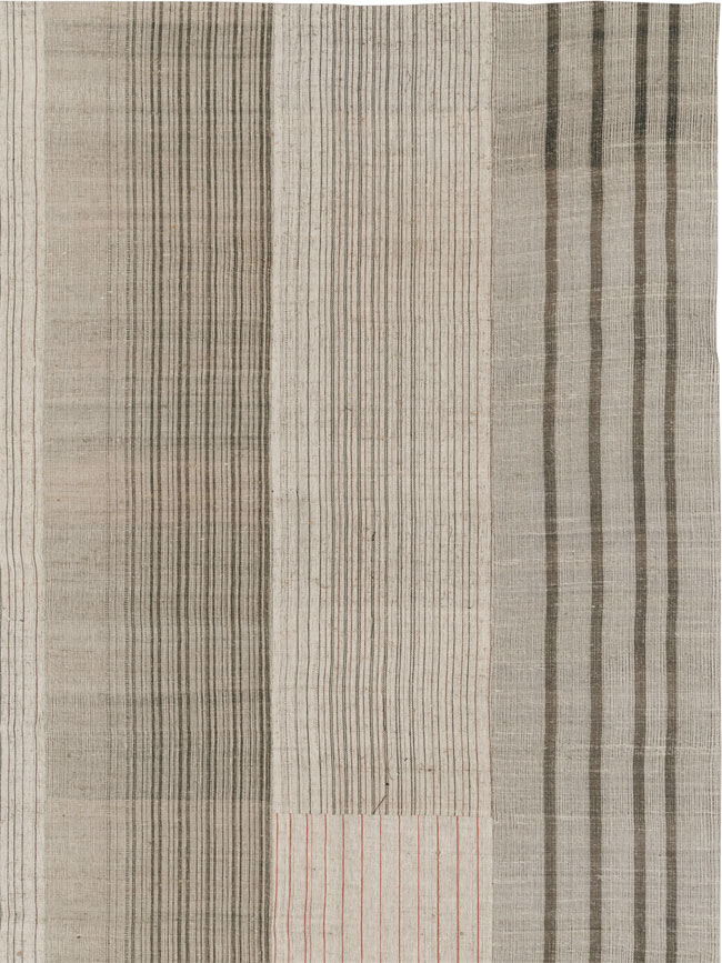 Vintage Turkish Flatweave Kilim Large Room Size Carpet, No.33596 - Gsblank