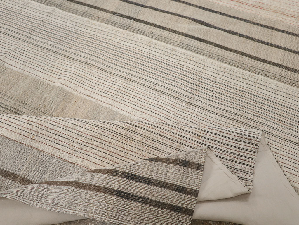 Vintage Turkish Flatweave Kilim Large Room Size Carpet, No.33596 - Gsblank