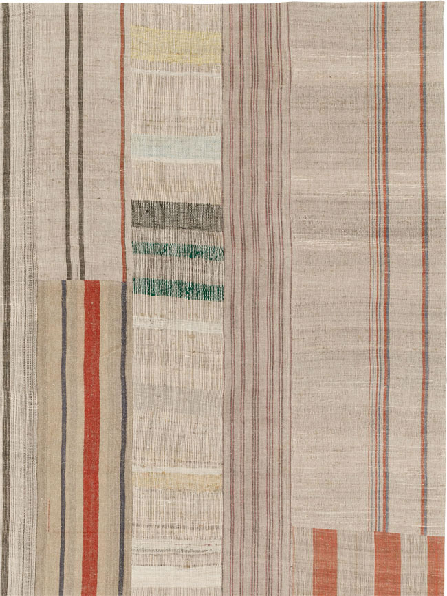 Vintage Turkish Flatweave Kilim Large Carpet, No.33597 - Gsblank