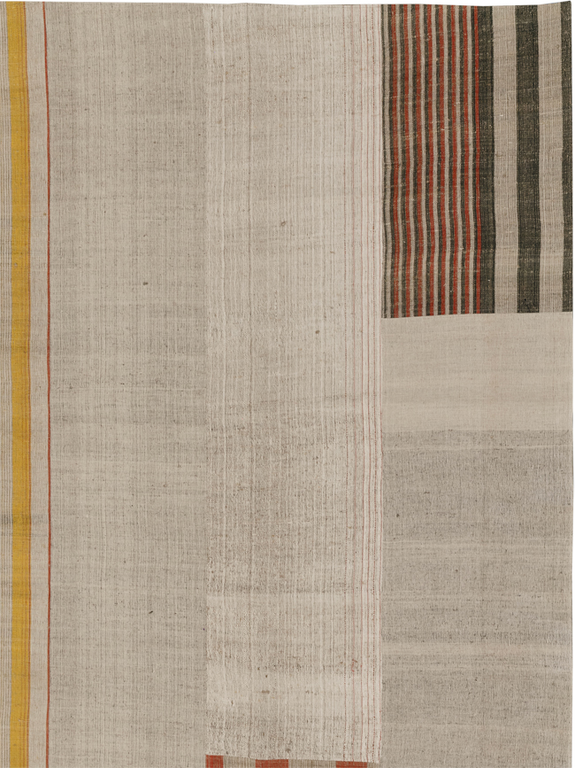 Modern Turkish Flatweave Kilim Large Carpet, No.33598 - Gsblank
