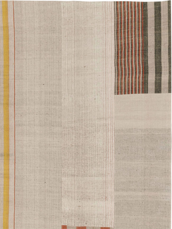Vintage Turkish Flatweave Kilim Large Carpet, No.33598 - Gsblank