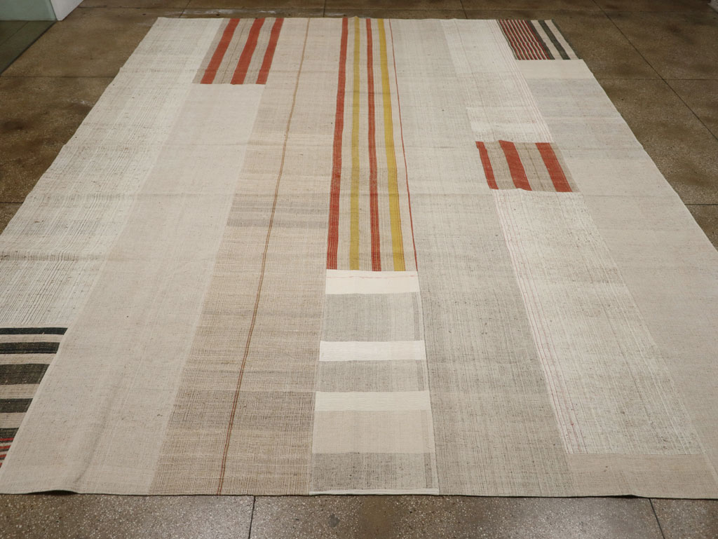 Vintage Turkish Flatweave Kilim Large Carpet, No.33598 - Gsblank