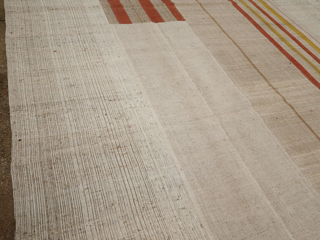 Vintage Turkish Flatweave Kilim Large Carpet, No.33598 - Gsblank