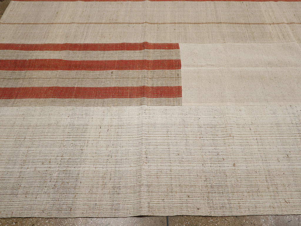 Vintage Turkish Flatweave Kilim Large Carpet, No.33598 - Gsblank