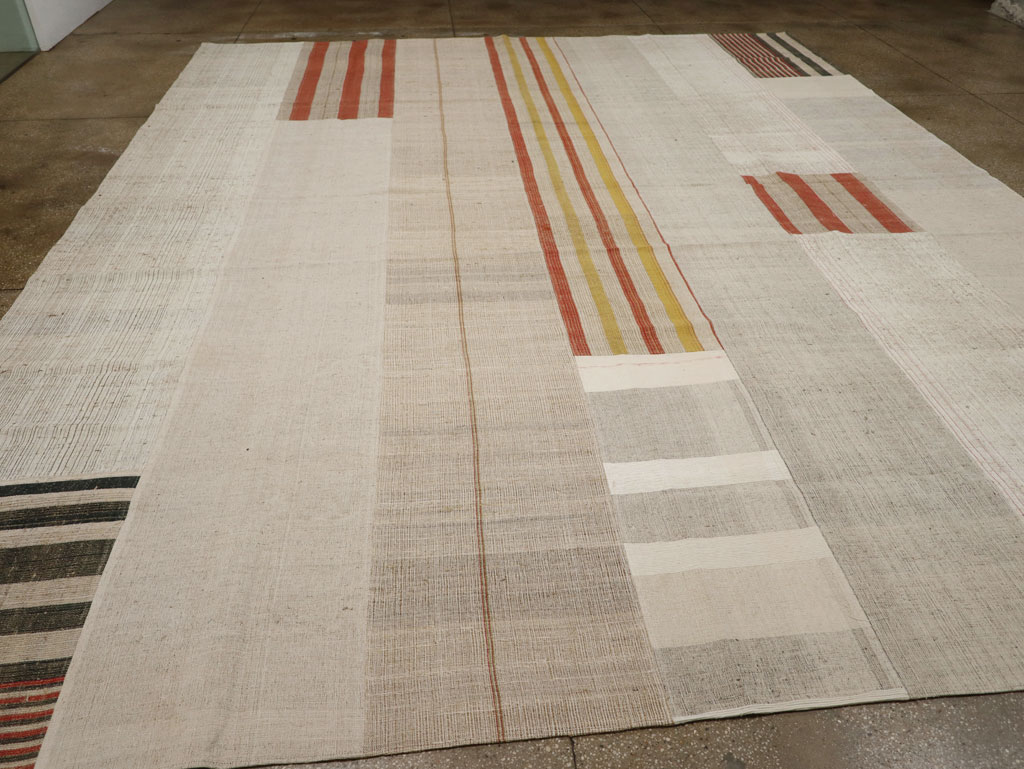 Vintage Turkish Flatweave Kilim Large Carpet, No.33598 - Gsblank