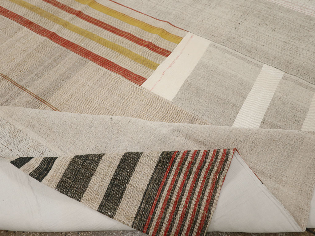 Vintage Turkish Flatweave Kilim Large Carpet, No.33598 - Gsblank