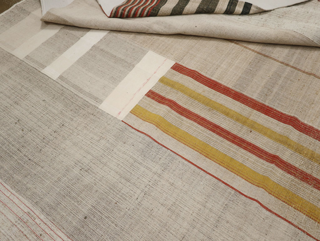 Vintage Turkish Flatweave Kilim Large Carpet, No.33598 - Gsblank