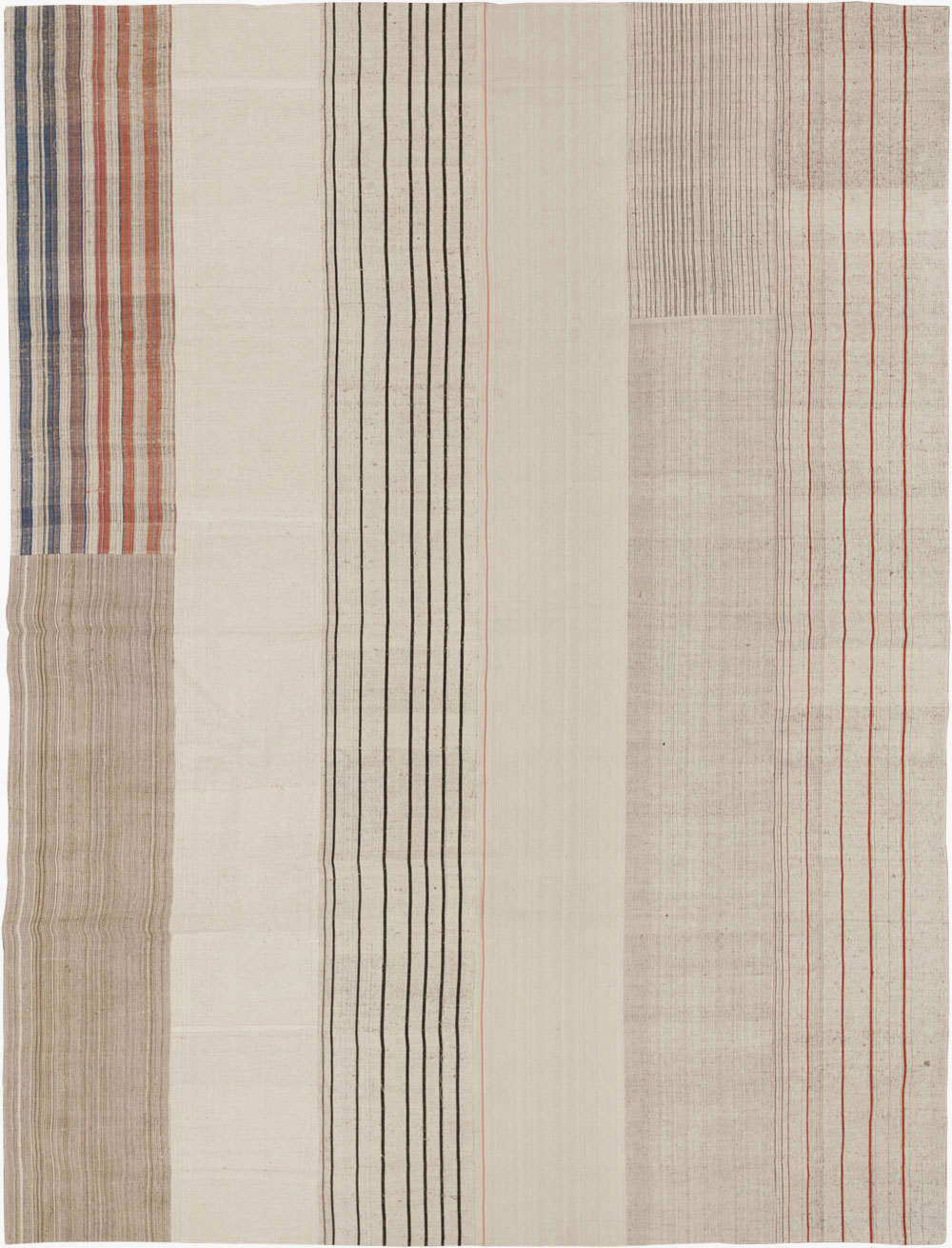 Vintage Turkish Flatweave Kilim Room Size Carpet, No.33599 - Gsblank