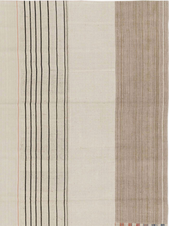 Vintage Turkish Flatweave Kilim Room Size Carpet, No.33599 - Gsblank