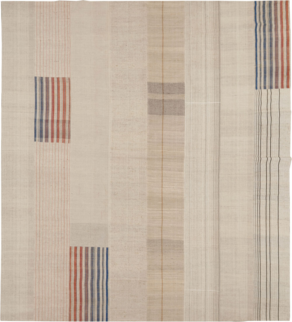 Vintage Turkish Flatweave Kilim Large Carpet, No.33600 - Gsblank