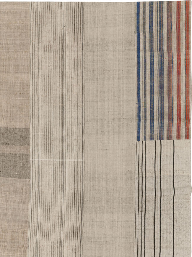 Vintage Turkish Flatweave Kilim Large Carpet, No.33600 - Gsblank