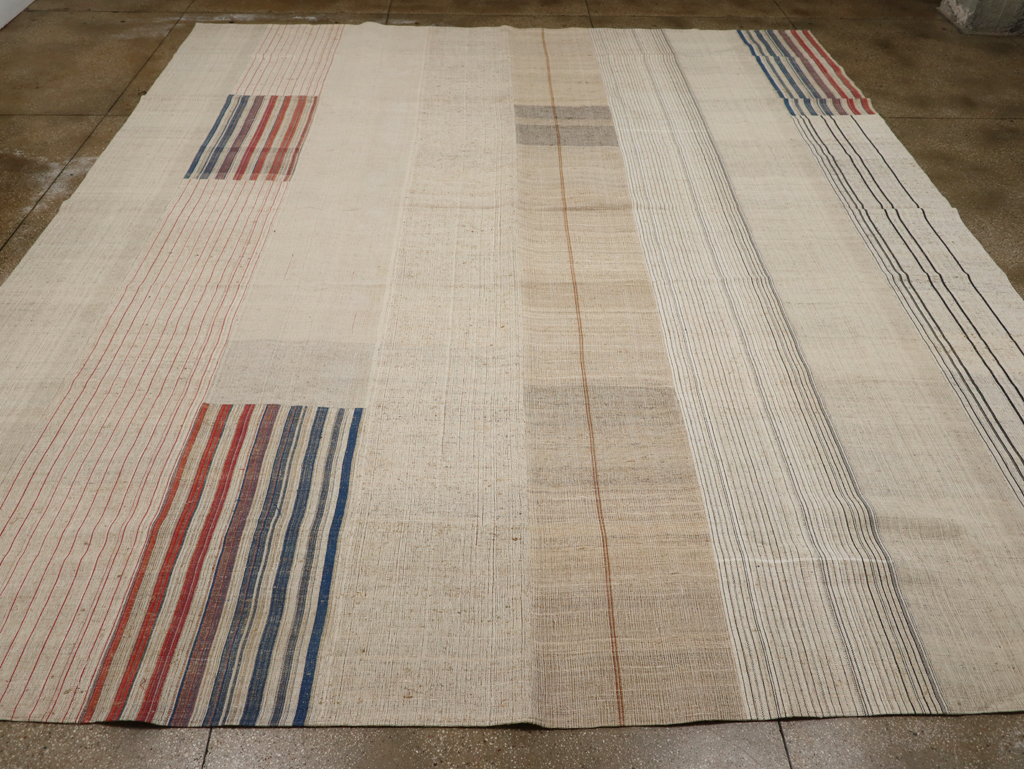 Vintage Turkish Flatweave Kilim Large Carpet, No.33600 - Gsblank