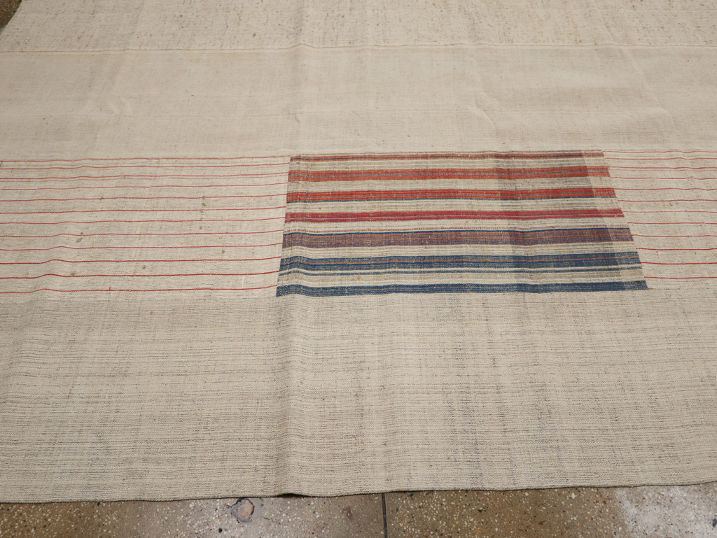 Vintage Turkish Flatweave Kilim Large Carpet, No.33600 - Gsblank