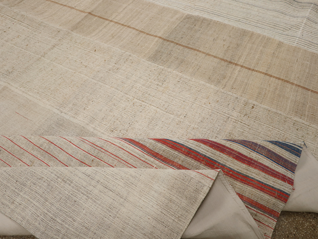 Vintage Turkish Flatweave Kilim Large Carpet, No.33600 - Gsblank