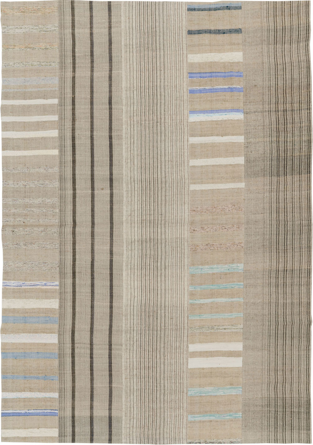 Vintage Turkish Flatweave Kilim Room Size Carpet, No.33601 - Gsblank