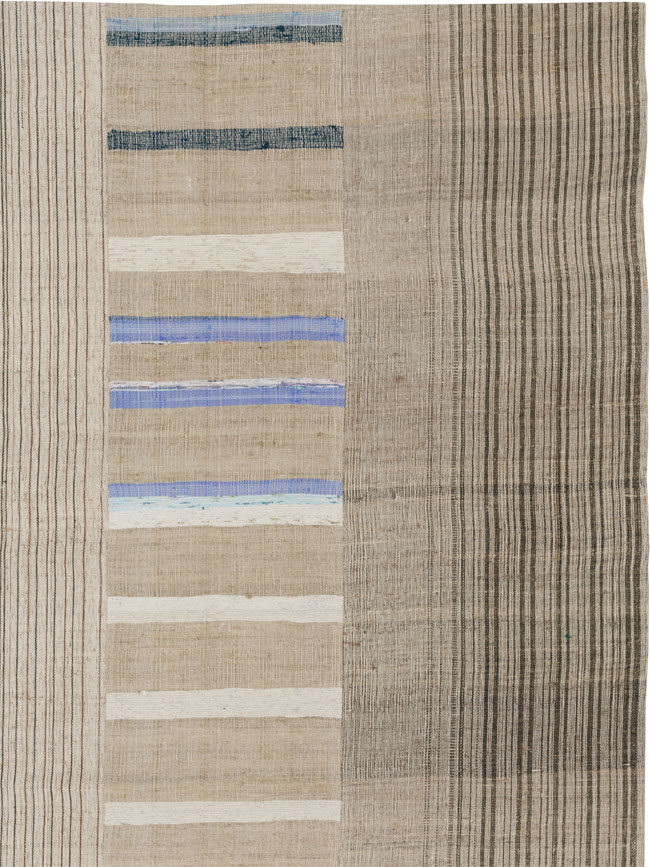 Vintage Turkish Flatweave Kilim Room Size Carpet, No.33601 - Gsblank