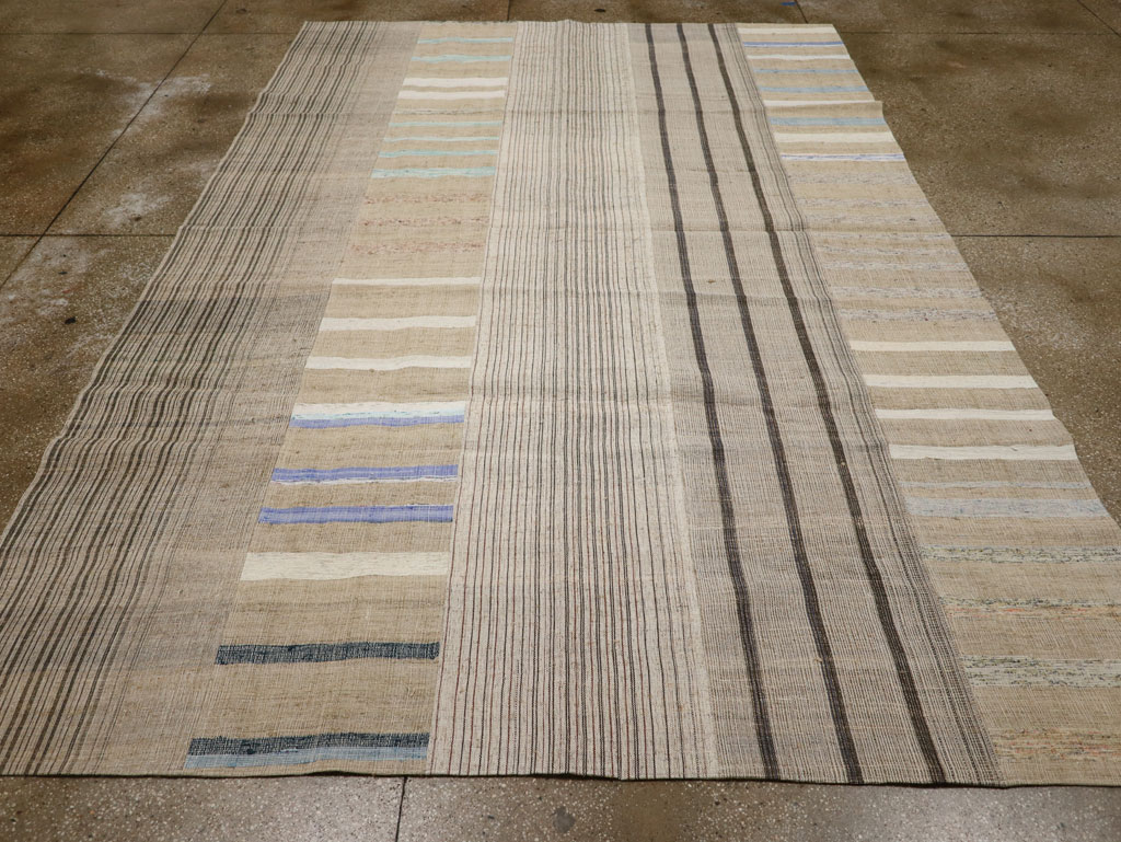 Vintage Turkish Flatweave Kilim Room Size Carpet, No.33601 - Gsblank