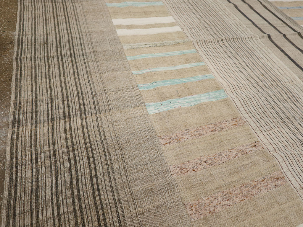 Vintage Turkish Flatweave Kilim Room Size Carpet, No.33601 - Gsblank