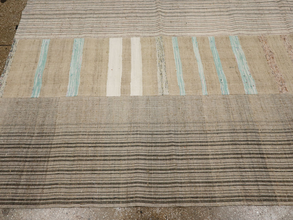 Vintage Turkish Flatweave Kilim Room Size Carpet, No.33601 - Gsblank