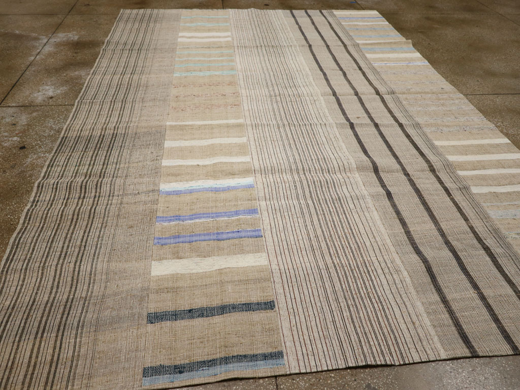 Vintage Turkish Flatweave Kilim Room Size Carpet, No.33601 - Gsblank