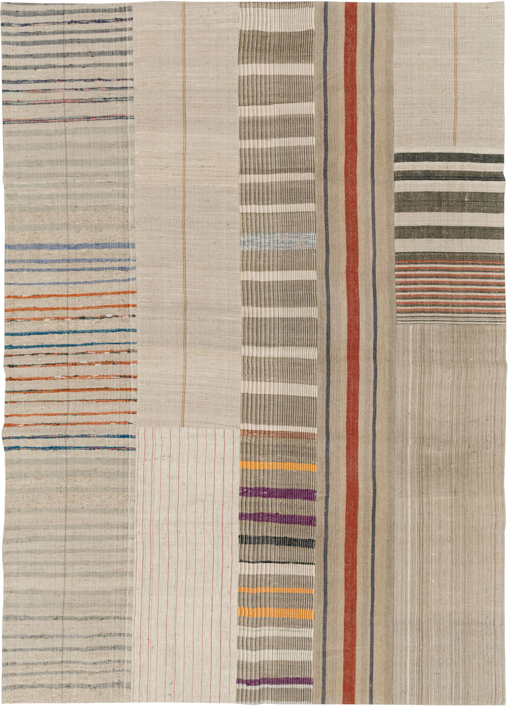 Vintage Turkish Flatweave Kilim Room Size Carpet, No.33603 - Gsblank