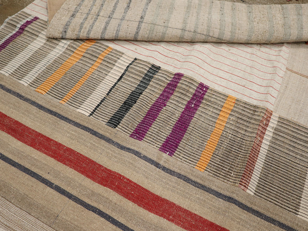 Vintage Turkish Flatweave Kilim Room Size Carpet, No.33603 - Gsblank